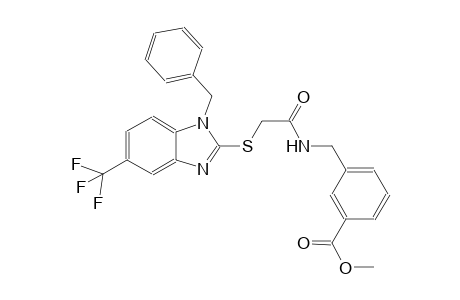 benzoic acid, 3-[[[[[1-(phenylmethyl)-5-(trifluoromethyl)-1H-benzimidazol-2-yl]thio]acetyl]amino]methyl]-, methyl ester