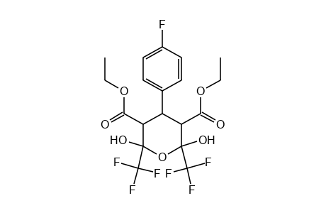 2,6-BIS(TRIFLUOROMETHYL)-2,6-DIHYDROXY-4-(p-FLUOROPHENYL)TETRAHYDRO-3,5-PYRANDICARBOXYLIC ACID, DIETHYL ESTER