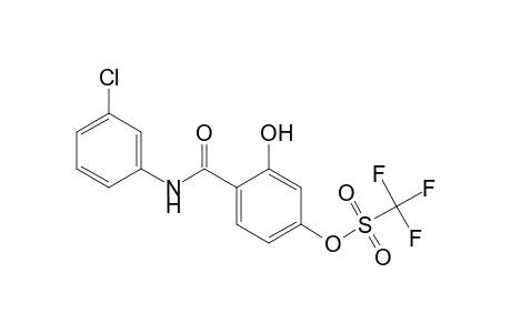 N-(3-Chlorophenyl)-4-(trifluoromethanesulfonyloxy)salicylamide