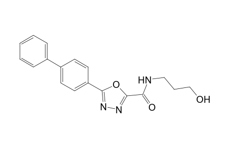 N-(3-Hydroxypropyl)-5-(biphenyl-4-yl)-1,3,4-oxadiazole-2-carboxamide