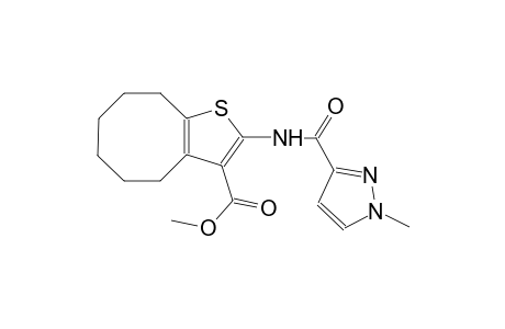 methyl 2-{[(1-methyl-1H-pyrazol-3-yl)carbonyl]amino}-4,5,6,7,8,9-hexahydrocycloocta[b]thiophene-3-carboxylate