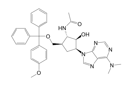 (1.alpha.,2.beta.,3.beta.,5.beta.)-(.+-.)-N-[3-[6-(dimethylamino)-9H-purin-9-yl]-2-hydroxy-5-[[(4-methoxyphenyl)diphenylmethoxy]methyl]cyclopentyl]acetamide