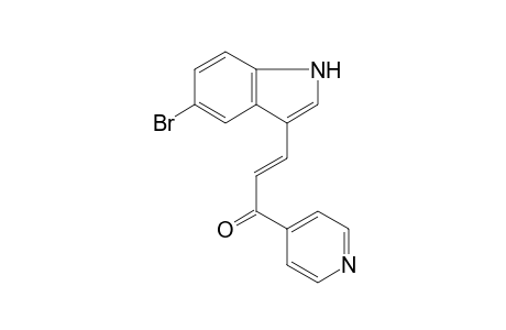 (E)-3-(5-bromanyl-1H-indol-3-yl)-1-pyridin-4-yl-prop-2-en-1-one