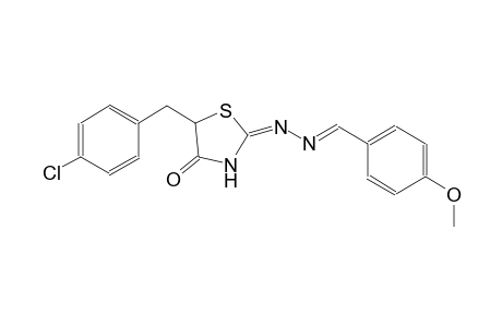 benzaldehyde, 4-methoxy-, [(2E)-5-[(4-chlorophenyl)methyl]-4-oxothiazolidinylidene]hydrazone