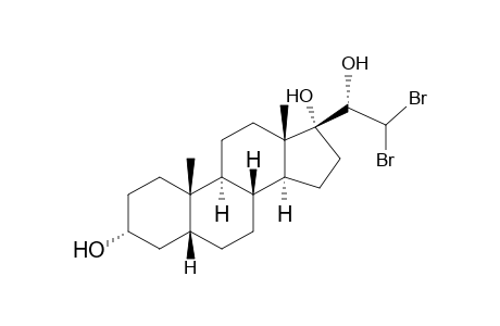 21,21-Dibromo-5β-pregnane-3α,17,20β-triol