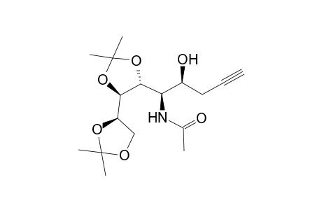 (4S,5R,6R,7R,8R)-4-Hydroxy-5-acetamido-6,7:8,9-di-O-isopropylidene-1-nonyne