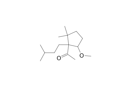 Ethanone, 1-[5-methoxy-2,2-dimethyl-1-(3-methylbutyl)cyclopentyl]-, cis-(.+-.)-