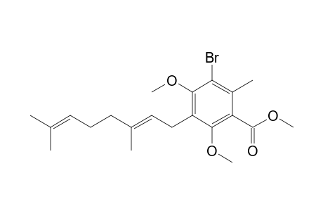 Methyl 3-bromo-5-[(E)-3,7-dimethyl-2,6-octadienyl]-4,6-dimethoxy-2-methylbenzoate