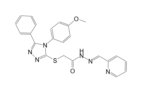 2-{[4-(4-methoxyphenyl)-5-phenyl-4H-1,2,4-triazol-3-yl]sulfanyl}-N'-[(E)-2-pyridinylmethylidene]acetohydrazide