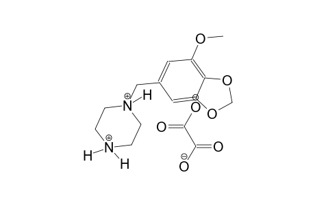 1-[(7-methoxy-1,3-benzodioxol-5-yl)methyl]piperazinediium oxalate