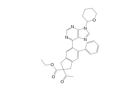 2-Acetyl-5-phenyl-6-(9-tetrahydropyran-2-ylpurin-6-yl)indane-2-carboxylic acid ethyl ester