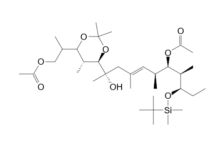 4-Undecene-2,7-diol, 2-[6-[2-(acetyloxy)-1-methylethyl]-2,2,5-trimethyl-1,3-dioxan-4-yl]-9-[[(1,1-dimethylethyl)dimethylsilyl]oxy]-4,6,8-trimethyl-, 7-acetate, [4R-[4.alpha.(2S*,4E,6S*,7R*,8R*,9R*),5.alpha.,6.alpha.(S*)]]-