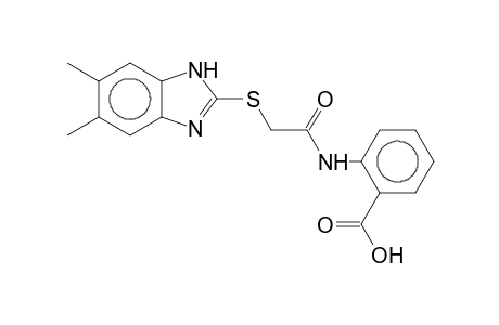 2-(([(5,6-Dimethyl-1H-benzimidazol-2-yl)sulfanyl]acetyl)amino)benzoic acid