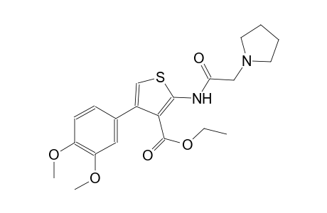 ethyl 4-(3,4-dimethoxyphenyl)-2-[(1-pyrrolidinylacetyl)amino]-3-thiophenecarboxylate