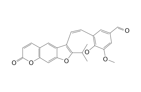 (Z)-3-(5-FORMYL-2-HYDROXY-3-METHOXYSTYRYL)-2-ISOPROPYL-7H-FURO-[3,2-G]-CHROMENE-7-ONE