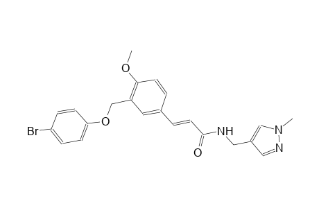 (2E)-3-{3-[(4-bromophenoxy)methyl]-4-methoxyphenyl}-N-[(1-methyl-1H-pyrazol-4-yl)methyl]-2-propenamide
