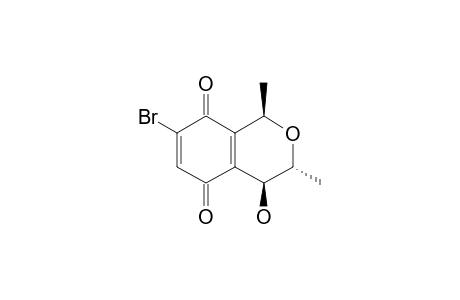 (1R,3R,4S)-7-bromo-4-hydroxy-1,3-dimethyl-3,4-dihydro-1H-isochromene-5,8-quinone