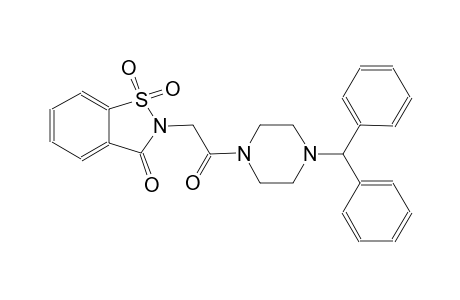 2-[2-(4-benzhydryl-1-piperazinyl)-2-oxoethyl]-1,2-benzisothiazol-3(2H)-one 1,1-dioxide