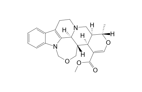 Methyl 5,6,7a,11a,11b,11c-hexahydro-8-methyl-7H,8H,12H,14H-9,13-dioxa-6a,14-diazabenz[2,3]azuleno[1,8,7-c,d,e]anthracene-11-carboxylate
