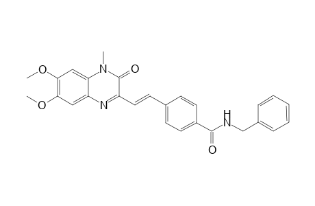 6,7-Dimethoxy-1-methyl-3-[4-N-benzylcarboxamido)]phenylvinyl-2(1H)-quinoxalinone