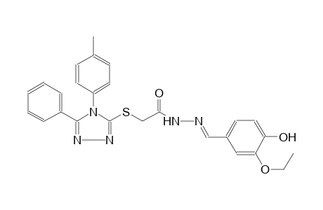 acetic acid, [[4-(4-methylphenyl)-5-phenyl-4H-1,2,4-triazol-3-yl]thio]-, 2-[(E)-(3-ethoxy-4-hydroxyphenyl)methylidene]hydrazide