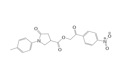 3-pyrrolidinecarboxylic acid, 1-(4-methylphenyl)-5-oxo-, 2-(4-nitrophenyl)-2-oxoethyl ester