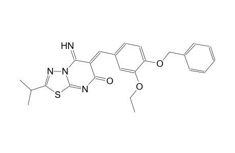 7H-[1,3,4]thiadiazolo[3,2-a]pyrimidin-7-one, 6-[[3-ethoxy-4-(phenylmethoxy)phenyl]methylene]-5,6-dihydro-5-imino-2-(1-methylethyl)-, (6Z)-