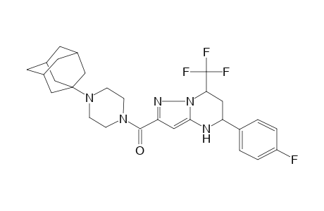 Pyrazolo[1,5-a]pyrimidine, 5-(4-fluorophenyl)-4,5,6,7-tetrahydro-2-[(4-tricyclo[3.3.1.1(3,7)]dec-1-yl-1-piperazinyl)carbonyl]-7-(trifluoromethyl)-