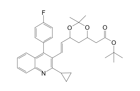t-Butyl (3R,5S)-3,5-syn-isopropylidenedioxy-7-[2-(cyclopropyl)-4-(4-fluorophenyl)quiolin-3-yl]-6-heptenoate