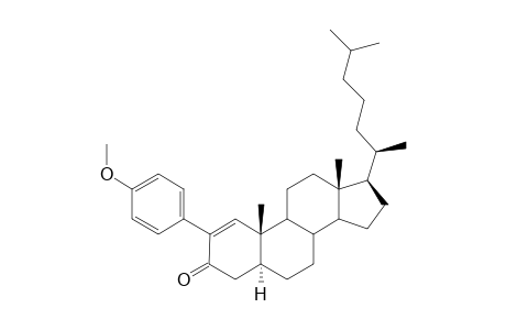Cholest-1-en-3-one, 2-(4-methoxyphenyl)-, (5.alpha.)-