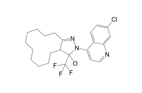 4-(3-Hydroxy-3-trifluoromethyl-3,3A,4,5,6,7,8,9,10,11,12,13-dodecahydrocyclododeca[C]pyrazol-2-yl)-7-chloroquinoline