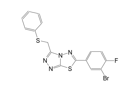 [1,2,4]triazolo[3,4-b][1,3,4]thiadiazole, 6-(3-bromo-4-fluorophenyl)-3-[(phenylthio)methyl]-