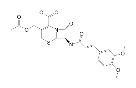7-BETA-(3,4-DIMETHOXYCINNAMOYL)-AMINO-3-ACETOXYMETHYL-CEPHALOSPORINE