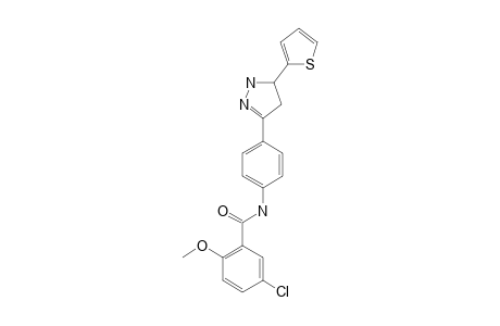 N1-[4-[5-(2-THIENYL)-4,5-DIHYDRO-1H-3-PYRAZOLYL]-PHENYL]-5-CHLORO-2-METHOXYBENZAMIDE
