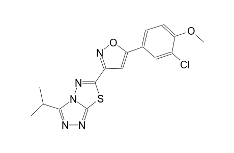 [1,2,4]triazolo[3,4-b][1,3,4]thiadiazole, 6-[5-(3-chloro-4-methoxyphenyl)-3-isoxazolyl]-3-(1-methylethyl)-