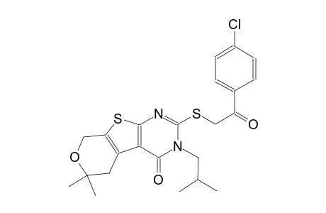 2-{[2-(4-chlorophenyl)-2-oxoethyl]sulfanyl}-3-isobutyl-6,6-dimethyl-3,5,6,8-tetrahydro-4H-pyrano[4',3':4,5]thieno[2,3-d]pyrimidin-4-one
