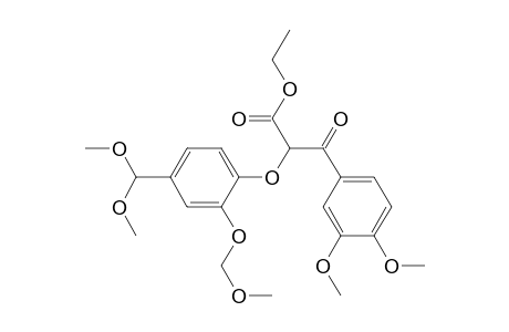 Benzenepropanoic acid, .alpha.-[4-(dimethoxyy(methoxymethoxy)phenoxy]-3,4-dimethoxy -.beta.-oxo-, ethyl ester