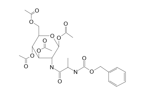 1,3,4,6-Tetra-o-acetyl-N-(N-benzyloxycarbonyl-dl-alanyl)-beta-D-glucosamine