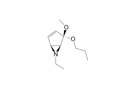 (+-)-(1S,4S)-6-Aza-6-ethyl-4-methoxy-4-propoxybicyclo[3.10]hex-2-ene