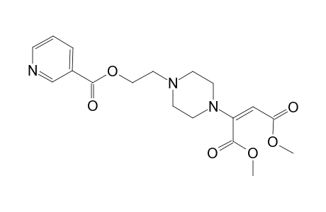 1-[(E)-1,2-(Dimethoxycarbonyl)ethen-1-yl]-4-[2-(nicotinoyloxyl)eth-1-yl]piperazine