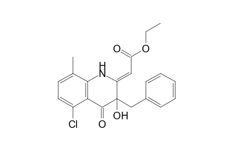 3-Benzyl-3-hydroxy-5-chloro-8-methyl-2-ethoxycarbonylmethylene-2,3-dihydroquinoline-4-one