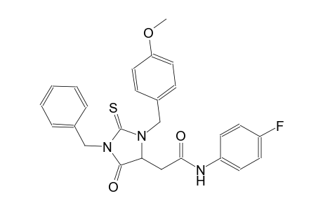2-[1-benzyl-3-(4-methoxybenzyl)-5-oxo-2-thioxo-4-imidazolidinyl]-N-(4-fluorophenyl)acetamide