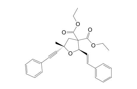 Diethyl 5-methyl-2-((E)-2-phenylethenyl)-5-(phenylethynyl)oxolane-3,3-dicarboxylate