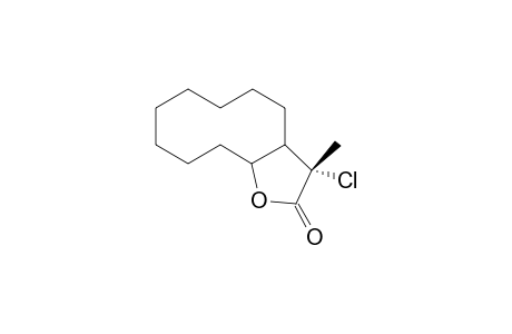 3a.beta.,11a.alpha.-Decahydro-3-chloro-3-methylclodeca[b]furan-2(3H)-one