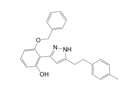 3-(2-Benzyloxy-6-hydroxyphenyl)-5-[2-(4-methylphenyl)ethyl]pyrazole