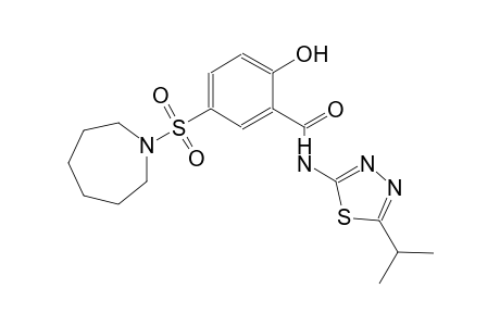 benzamide, 5-[(hexahydro-1H-azepin-1-yl)sulfonyl]-2-hydroxy-N-[5-(1-methylethyl)-1,3,4-thiadiazol-2-yl]-