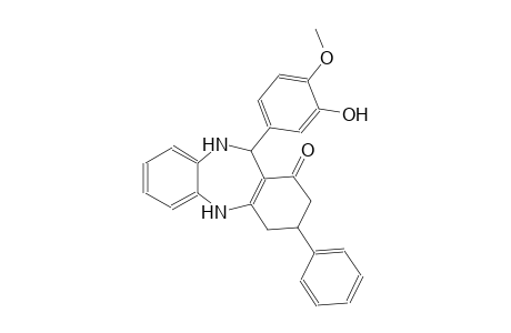 11-(3-hydroxy-4-methoxyphenyl)-3-phenyl-2,3,4,5,10,11-hexahydro-1H-dibenzo[b,e][1,4]diazepin-1-one