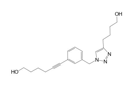 6-(3-((4-(4-hydroxybutyl)-1H-1,2,3-triazol-1-yl)methyl)phenyl)hex-5-yn-1-ol
