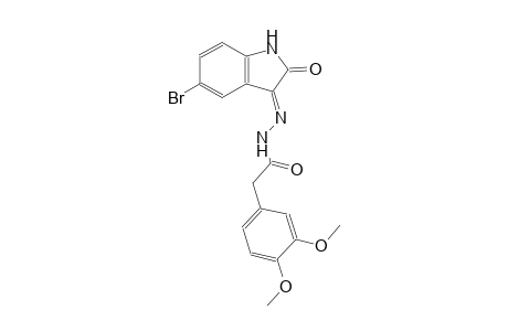 N'-[(3E)-5-bromo-2-oxo-1,2-dihydro-3H-indol-3-ylidene]-2-(3,4-dimethoxyphenyl)acetohydrazide