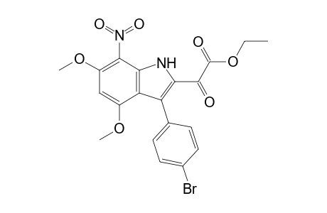 Ethyl 3-(4-bromophenyl)-4,6-dimethoxy-7-nitroindole-2-glyoxylate